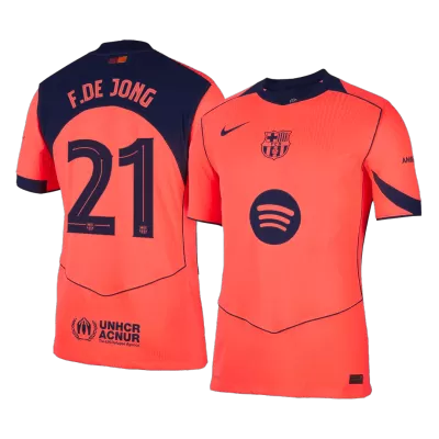 F.DE JONG #21 Barcelona Third Away Authentic Soccer Jersey 2025/26 - UCL - gogoalshop