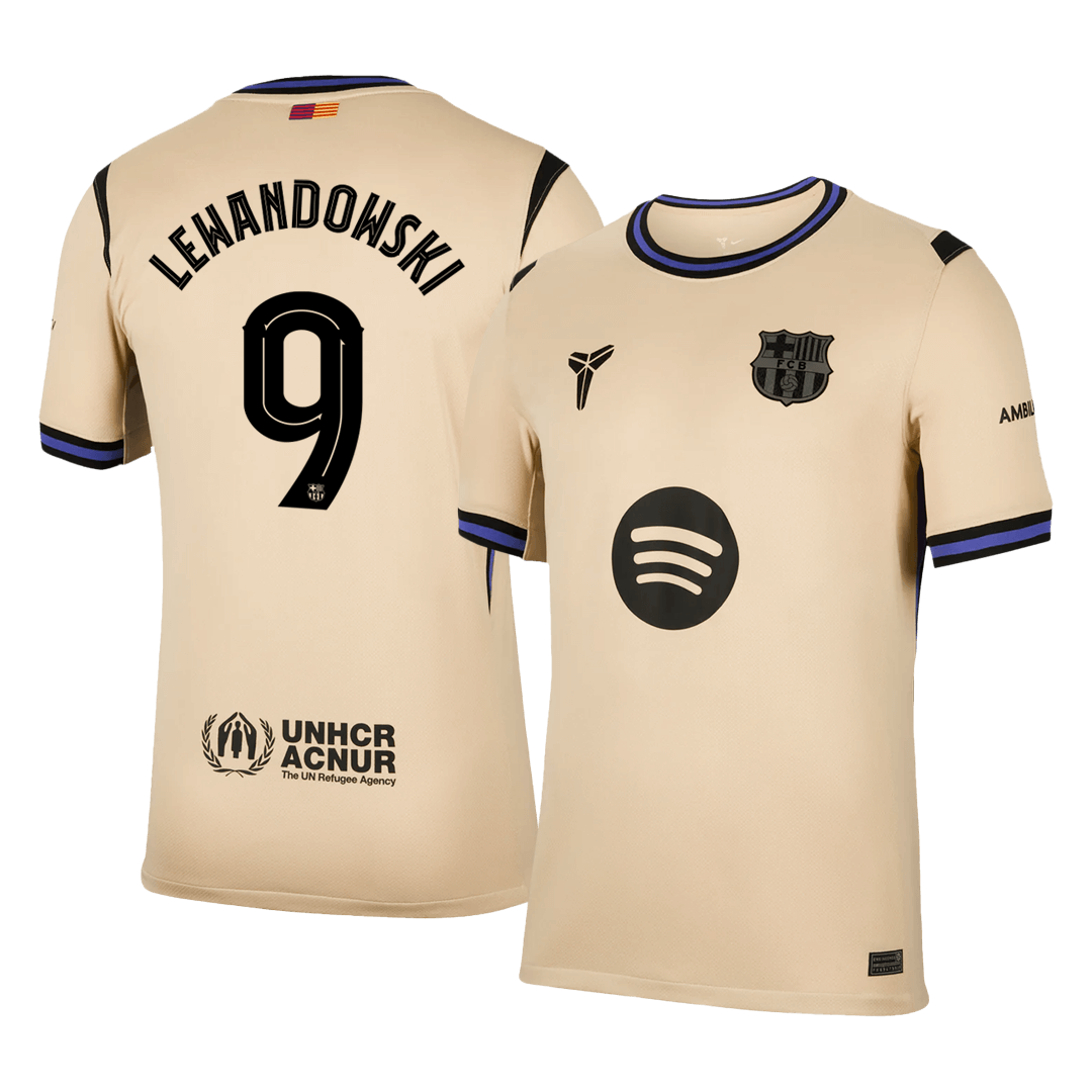 LEWANDOWSKI #9 Barcelona Away Soccer Jersey 2025/26 -UCL - gogoalshop