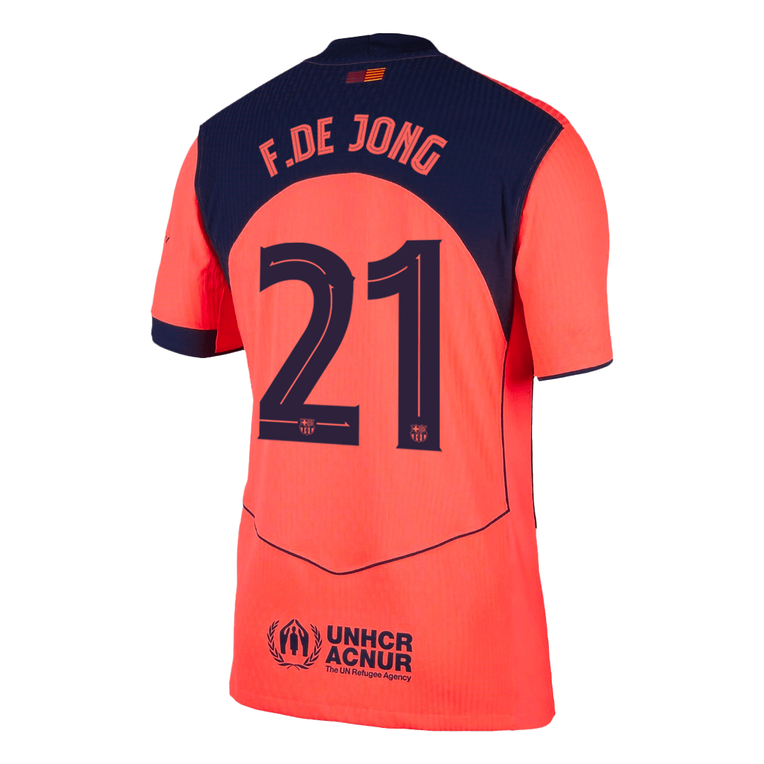 F.DE JONG #21 Barcelona Third Away Authentic Soccer Jersey 2025/26 - UCL - gogoalshop