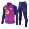 Barcelona 1/4 Zip Tracksuit 2025/26 Kids Purple - gogoalshop