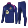 Barcelona 1/4 Zip Tracksuit 2025/26 Kids Navy - gogoalshop