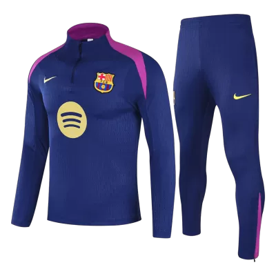 Barcelona 1/4 Zip Tracksuit 2025/26 Kids Navy - gogoalshop