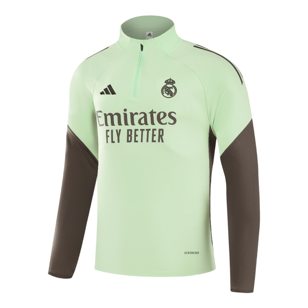 Real Madrid 1/4 Zip Tracksuit 2025/26 Green - gogoalshop