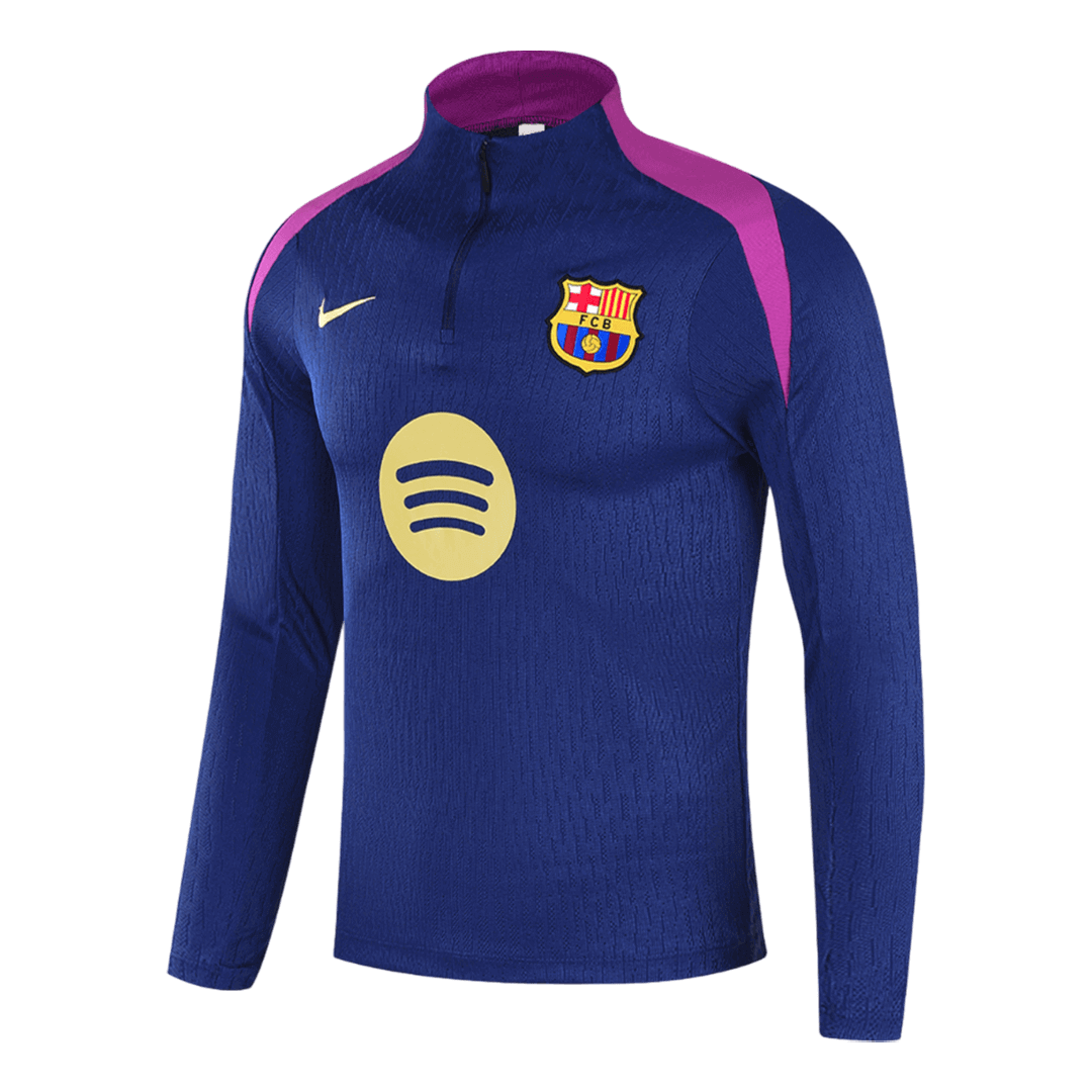 Barcelona 1/4 Zip Tracksuit 2025/26 Navy - gogoalshop