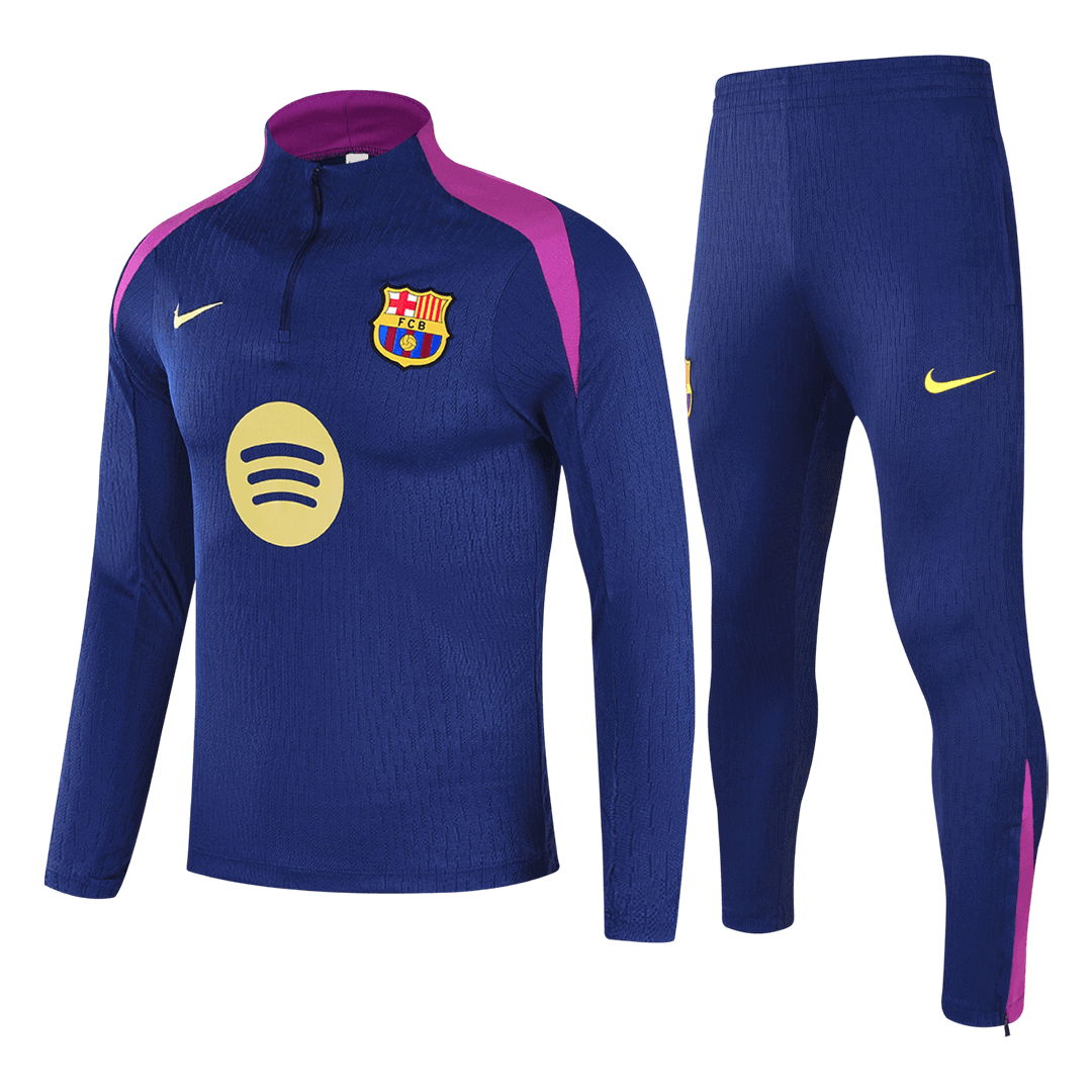 Barcelona 1/4 Zip Tracksuit 2025/26 Navy - gogoalshop