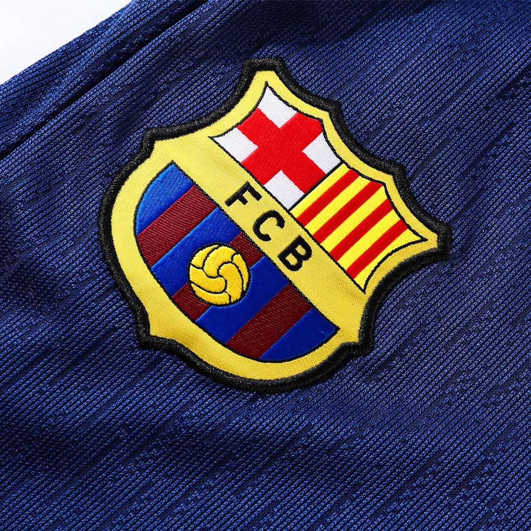 Barcelona 1/4 Zip Tracksuit 2025/26 Kids Navy - gogoalshop