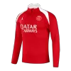 PSG 1/4 Zip Tracksuit 2025/26 Kids Red - gogoalshop