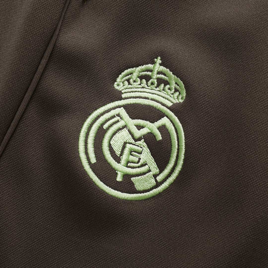 Real Madrid 1/4 Zip Tracksuit 2025/26 Kids Green - gogoalshop