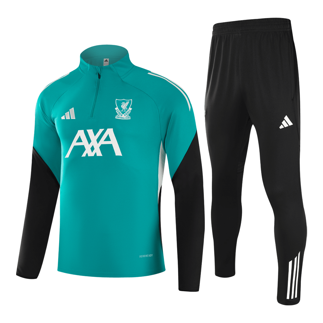 Liverpool 1/4 Zip Tracksuit 2025/26 Green - gogoalshop