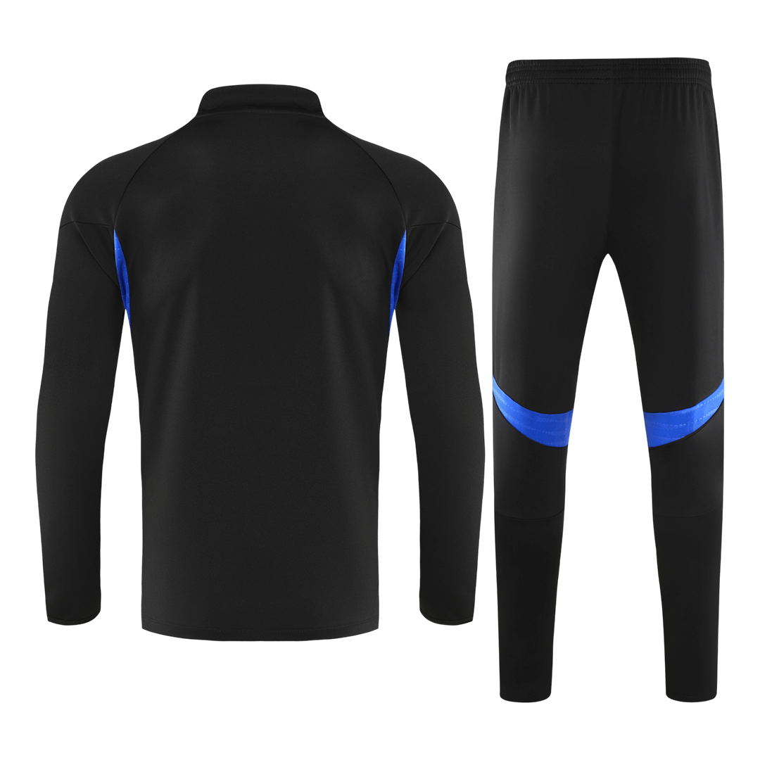 Manchester United 1/4 Zip Tracksuit 2025/26 Kids Black - gogoalshop