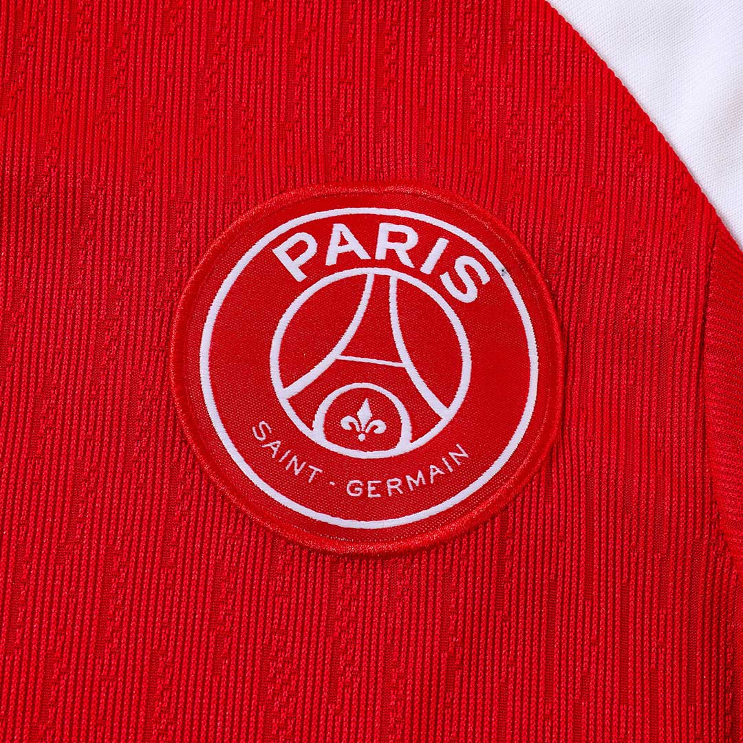 PSG 1/4 Zip Tracksuit 2025/26 Kids Red - gogoalshop