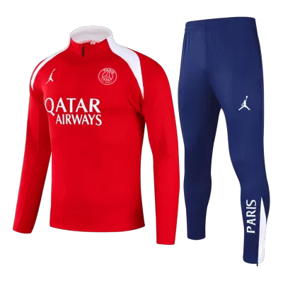 PSG 1/4 Zip Tracksuit 2025/26 Red - gogoalshop
