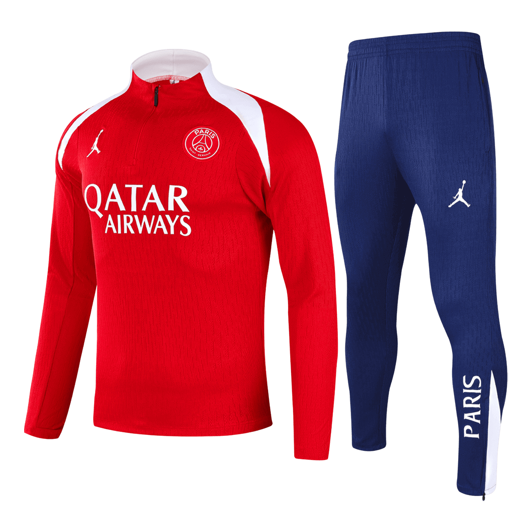 PSG 1/4 Zip Tracksuit 2025/26 Kids Red - gogoalshop