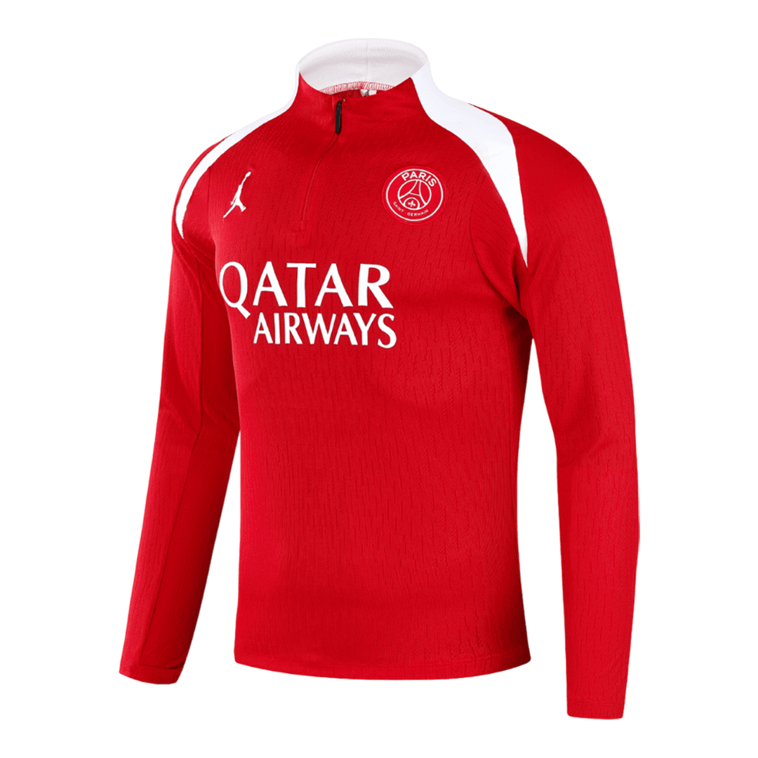 PSG 1/4 Zip Tracksuit 2025/26 Red - gogoalshop