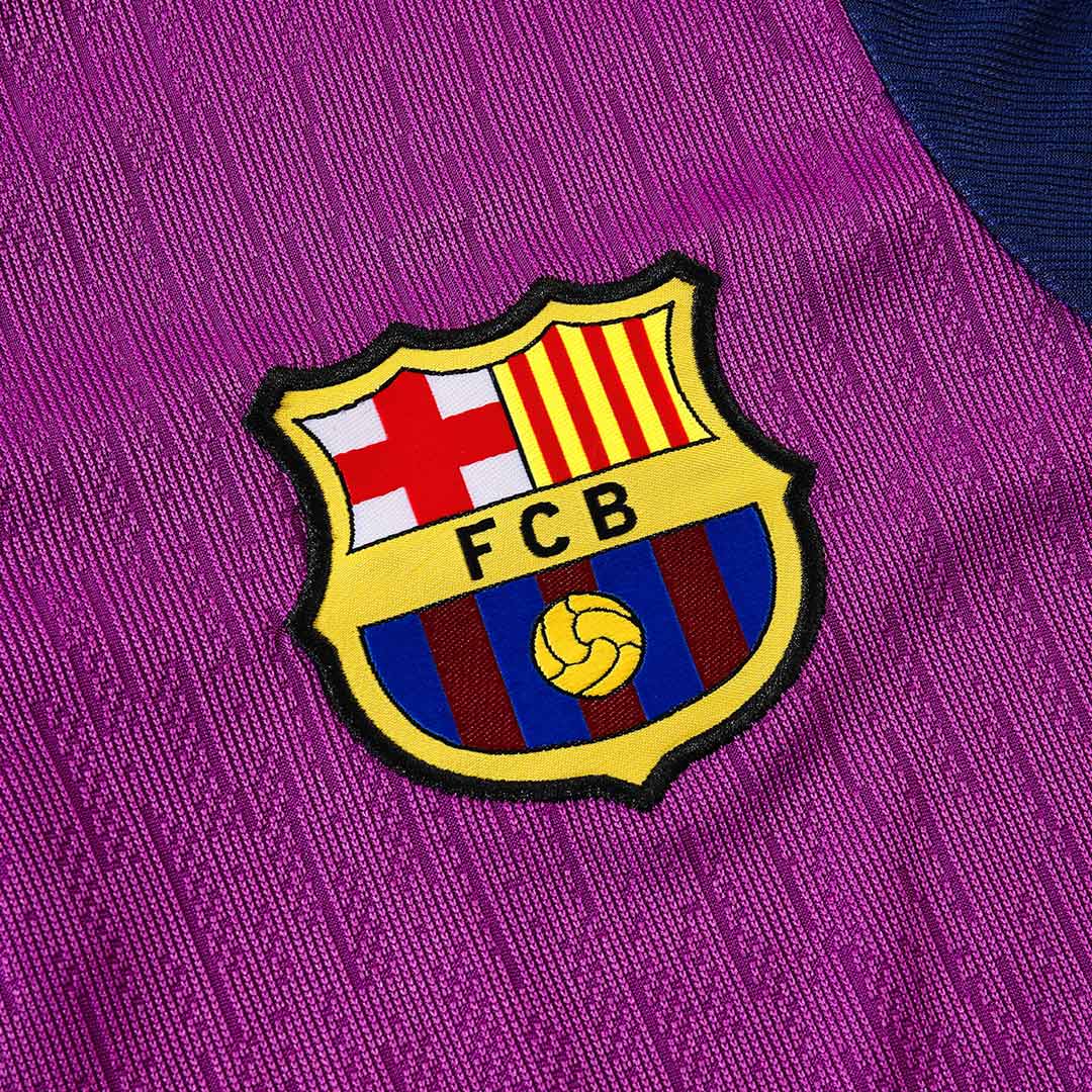 Barcelona 1/4 Zip Tracksuit 2025/26 Kids Purple - gogoalshop