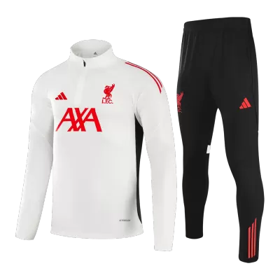 Liverpool 1/4 Zip Tracksuit 2025/26 Kids White - gogoalshop