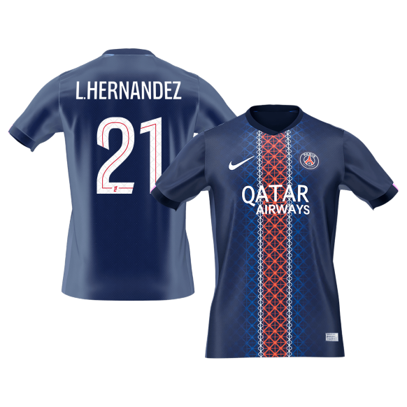 L.HERNANDEZ #21 PSG Home Soccer Jersey 2025/26 - gogoalshop
