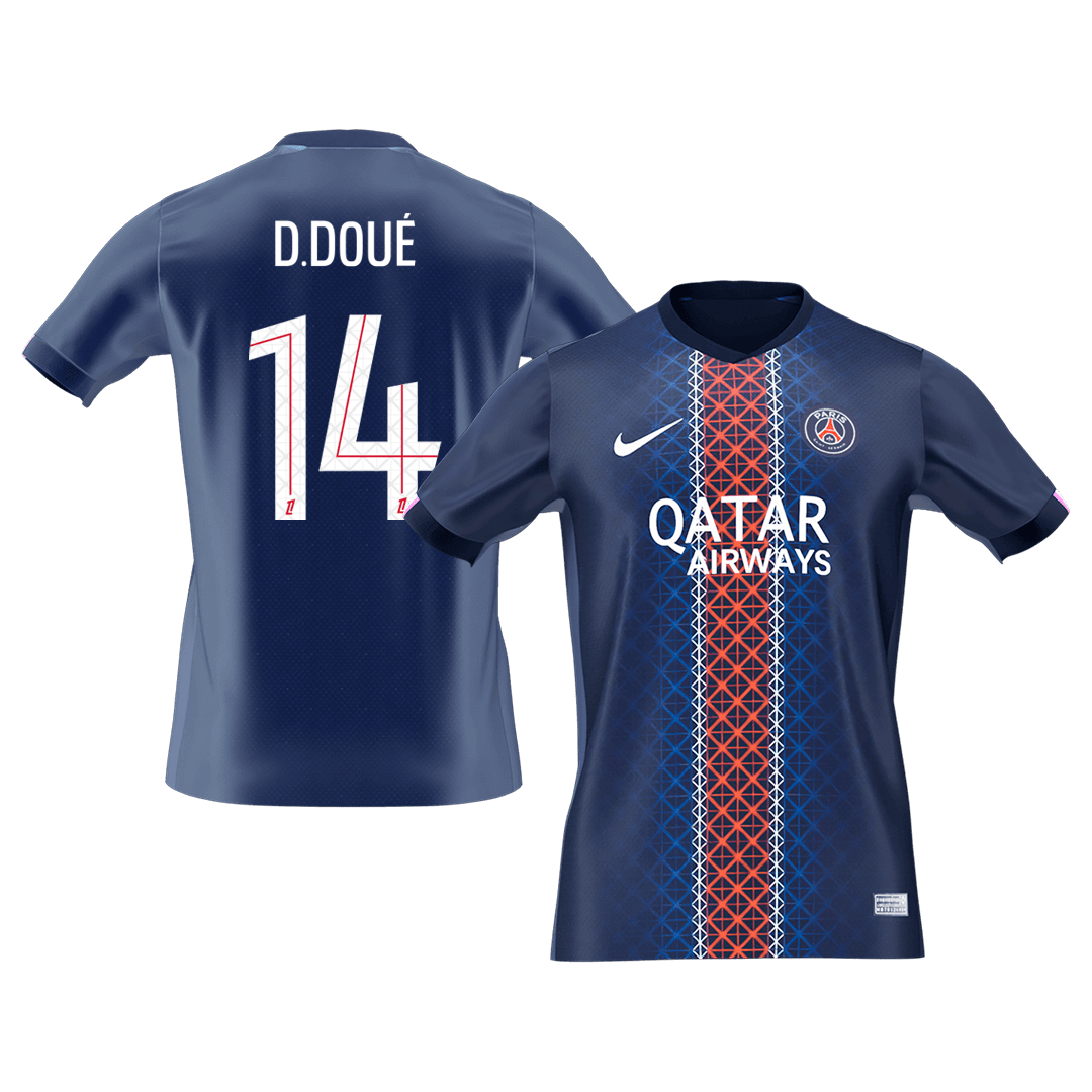 D.DOUÉ #14 PSG Home Soccer Jersey 2025/26 - gogoalshop