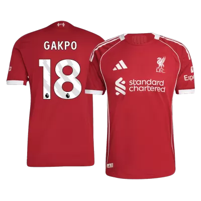 GAKPO #18 Liverpool Home Authentic Soccer Jersey 2025/26 - gogoalshop