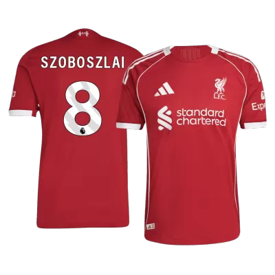 SZOBOSZLAI #8 Liverpool Home Authentic Soccer Jersey 2025/26 - gogoalshop