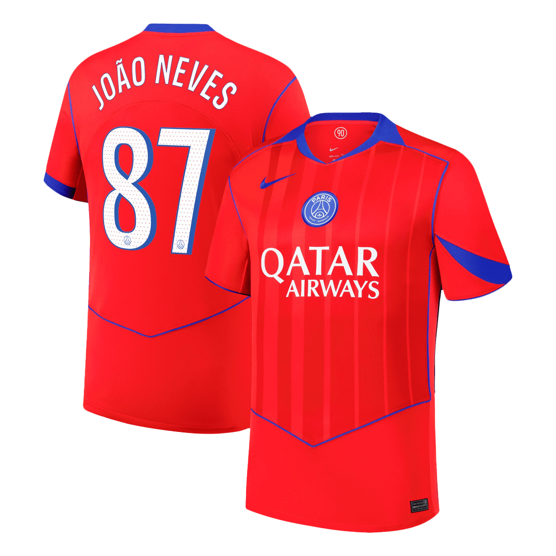 JOÃO NEVES #87 PSG Third Away Soccer Jersey 2025/26 - gogoalshop