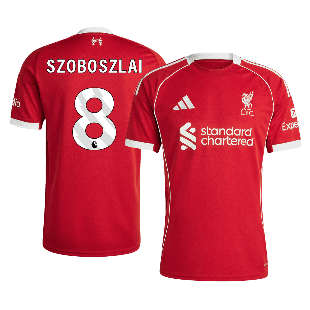 SZOBOSZLAI #8 Liverpool Home Soccer Jersey 2025/26 - gogoalshop