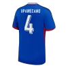 UPAMECANO #4 France Home Soccer Jersey 2024 - gogoalshop