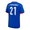 L.Hernandez #21 France Home Soccer Jersey 2024 - gogoalshop