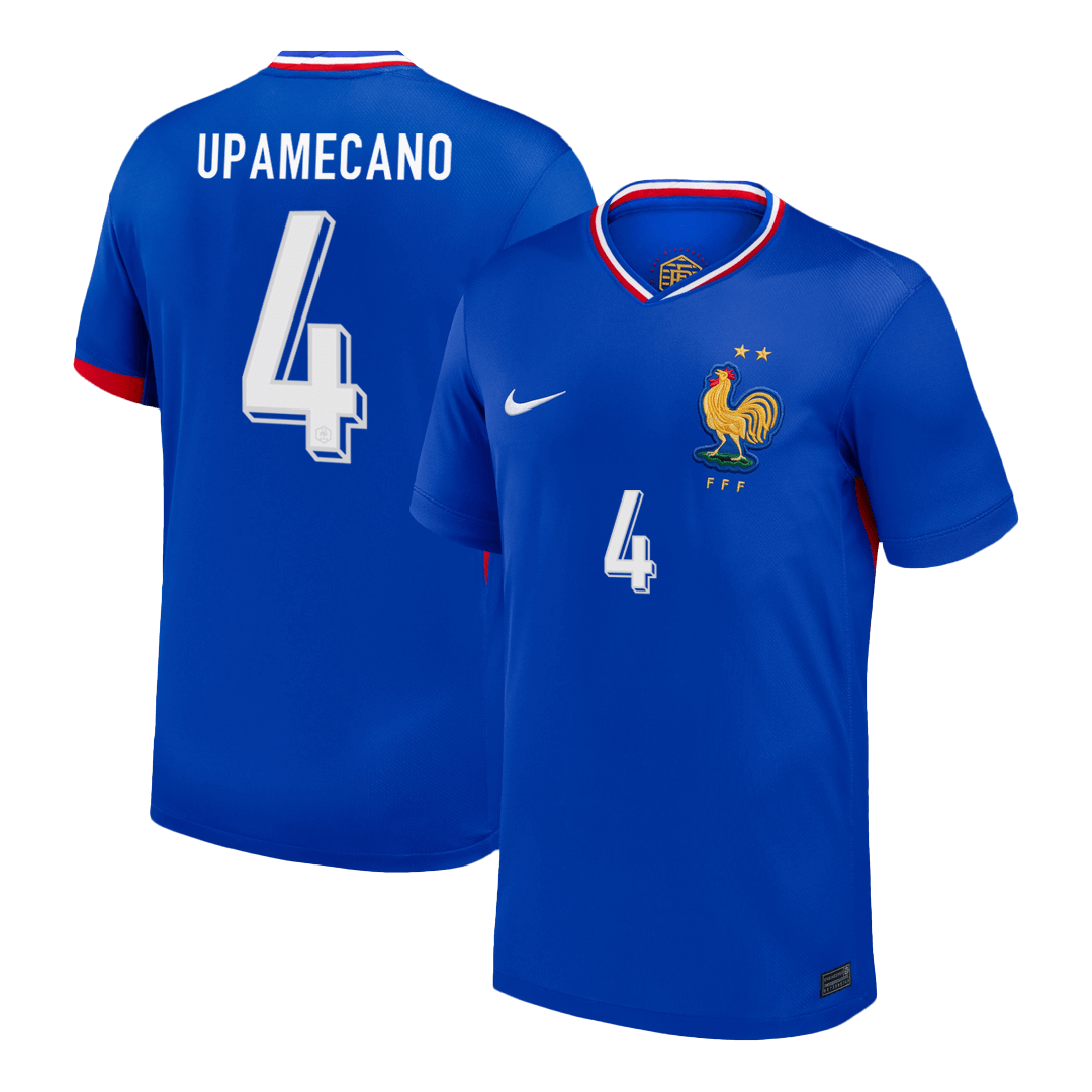 UPAMECANO #4 France Home Soccer Jersey - gogoalshop