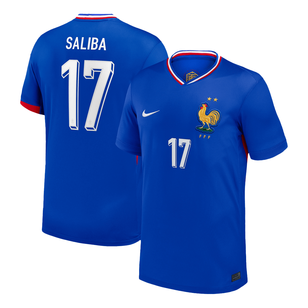 SALIBA #17 France Home Soccer Jersey - gogoalshop
