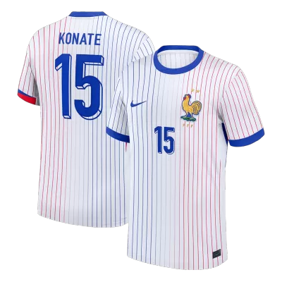 KONATE #15 France Away Soccer Jersey 2024 - gogoalshop