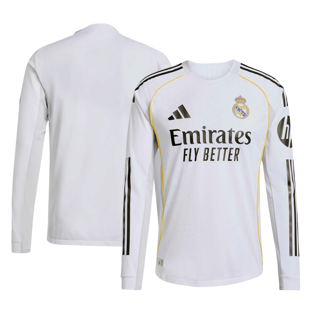 Real Madrid Home Long Sleeve Player Version Jersey 2025/26 - gogoalshop