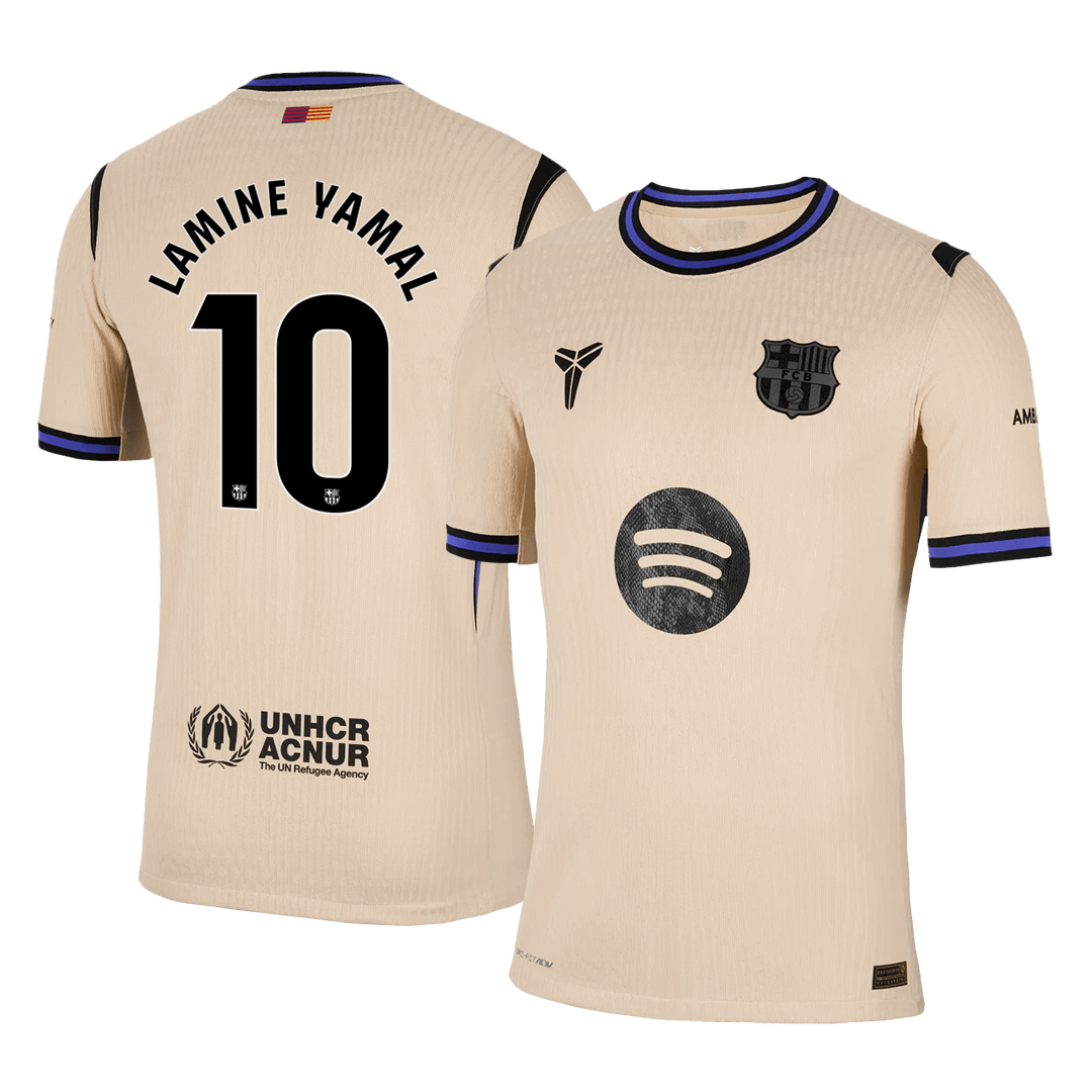 LAMINE YAMAL #10 Barcelona Away Authentic Soccer Jersey 2025/26 - UCL - gogoalshop