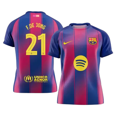 F.DE JONG #21 Barcelona Home Soccer Jersey 2025/26 -UCL - gogoalshop