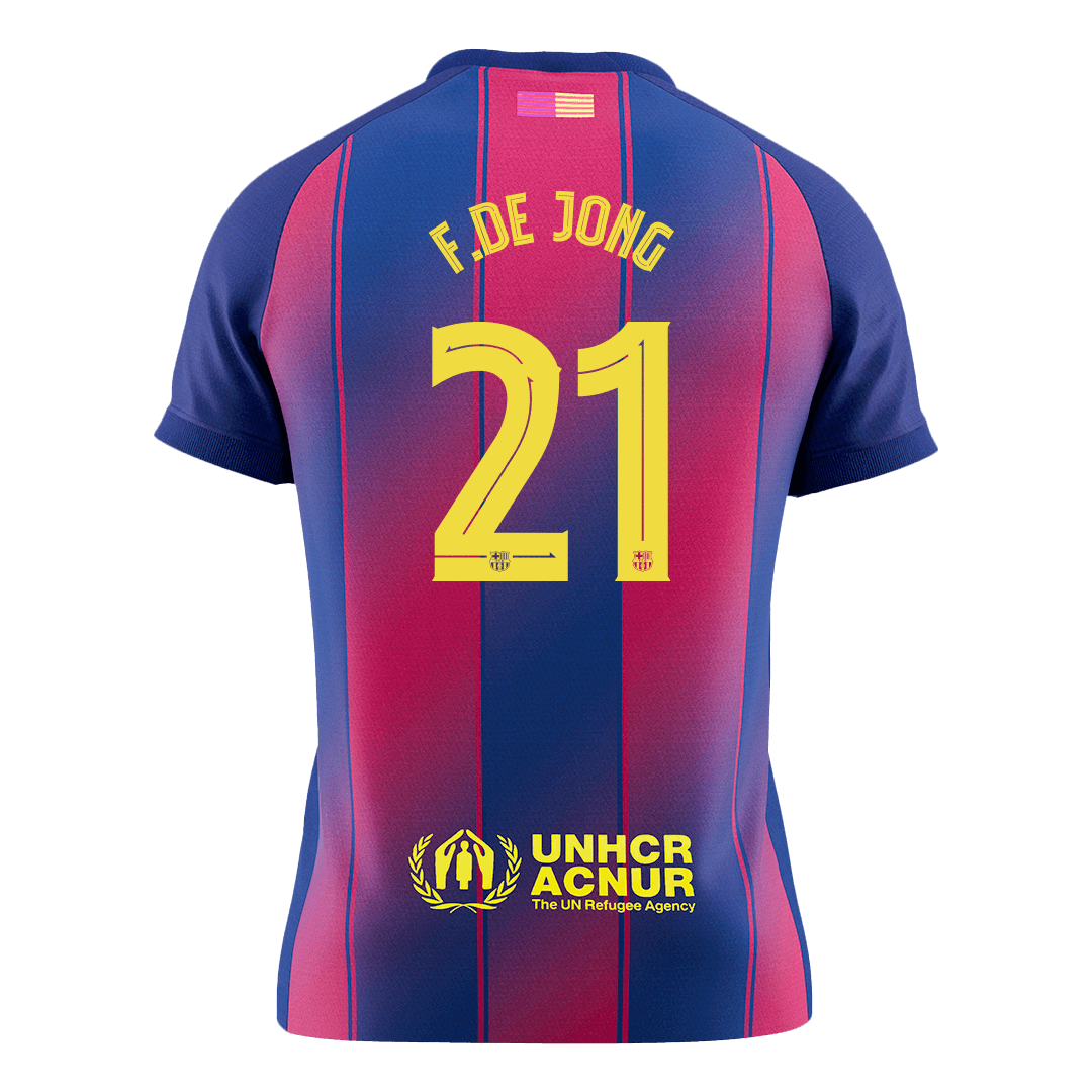 F.DE JONG #21 Barcelona Home Soccer Jersey 2025/26 -UCL - gogoalshop