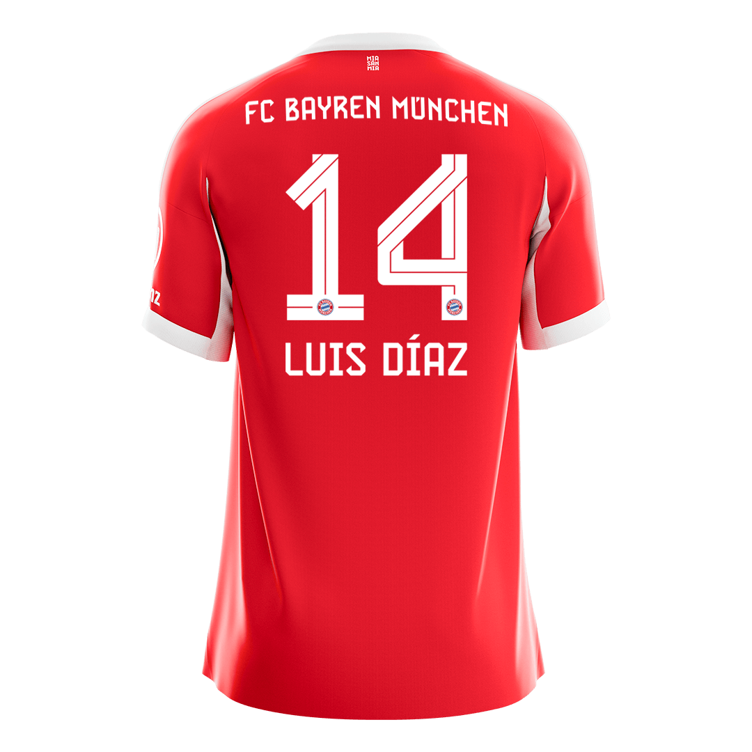 LUIS DÍAZ #14 Bayern Munich Home Soccer Jersey 2025/26 - gogoalshop