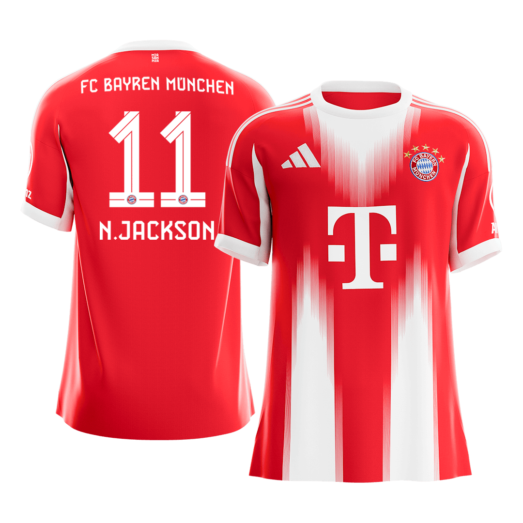 N.JACKSON #11 Bayern Munich Home Soccer Jersey 2025/26 - gogoalshop
