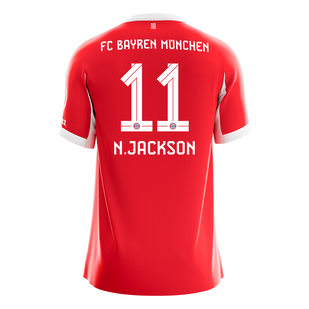 N.JACKSON #11 Bayern Munich Home Soccer Jersey 2025/26 - gogoalshop