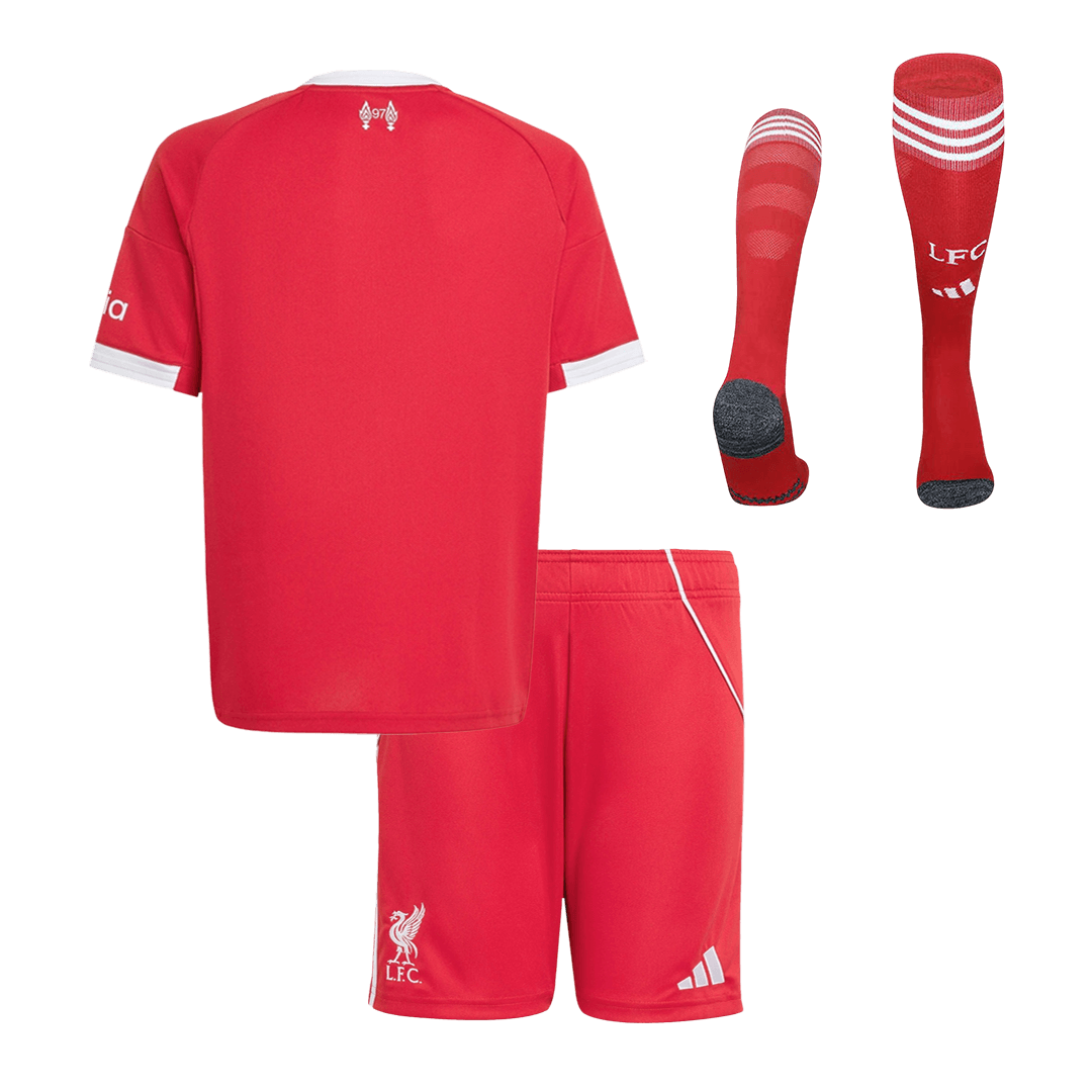 Liverpool Home Kids Soccer Jerseys Full Kit 2025/26 - gogoalshop