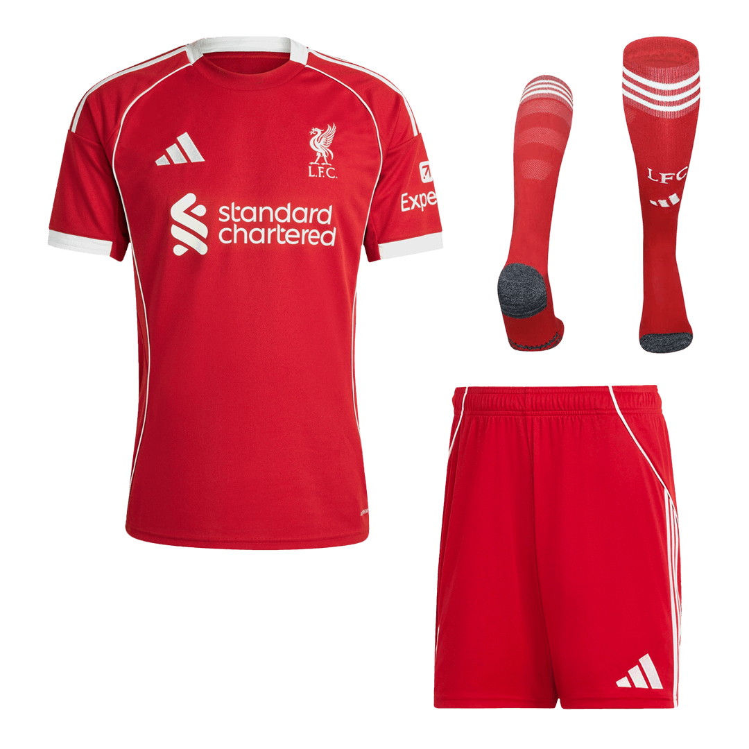 Liverpool Home Jerseys Full Kit 2025/26 - gogoalshop