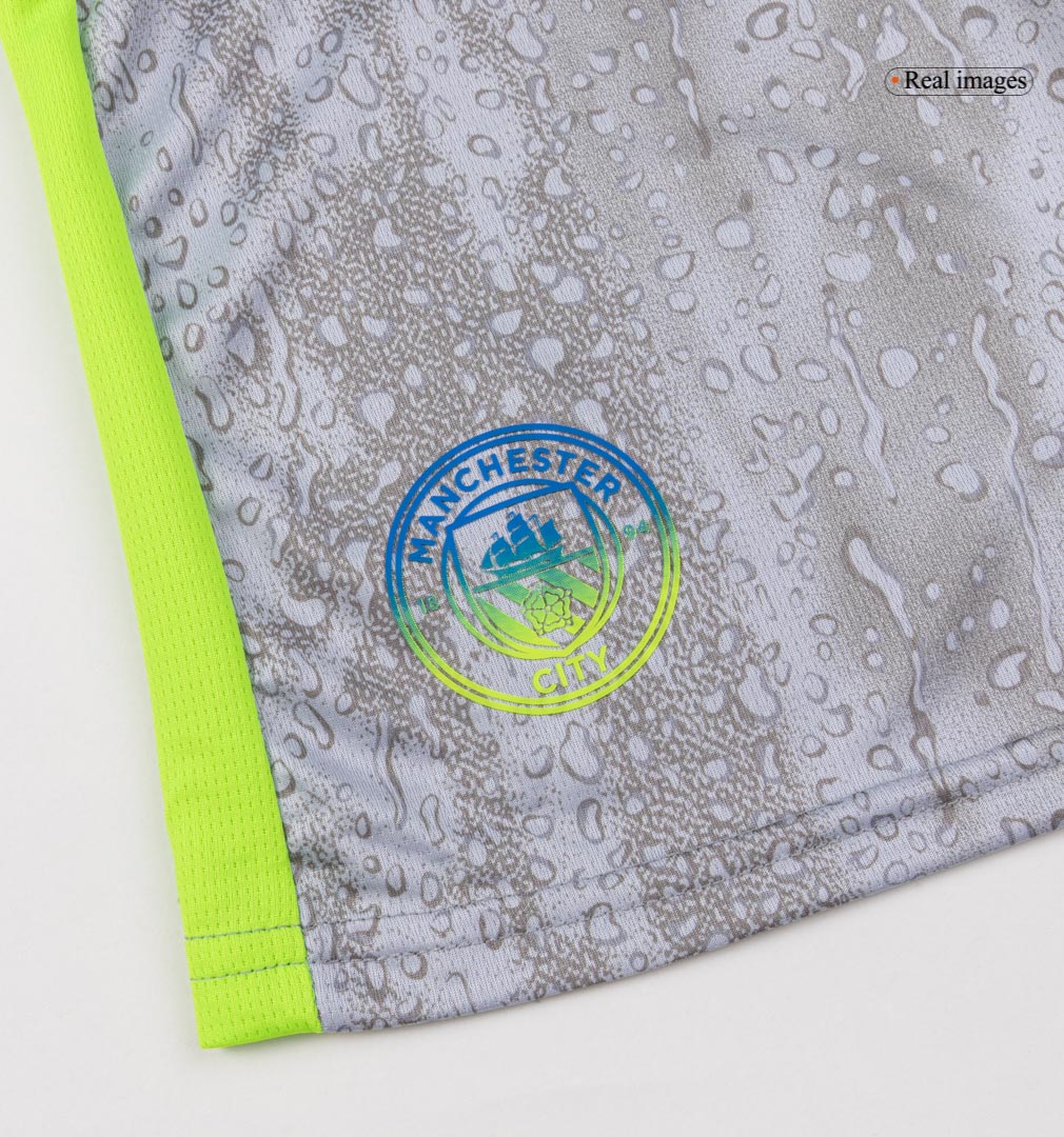 Manchester City Third Away Kids Soccer Jerseys Kit 2025/26 - gogoalshop