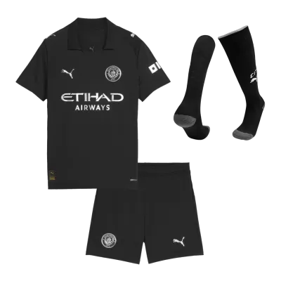 Manchester City Away Kids Soccer Jerseys Full Kit 2025/26 - gogoalshop