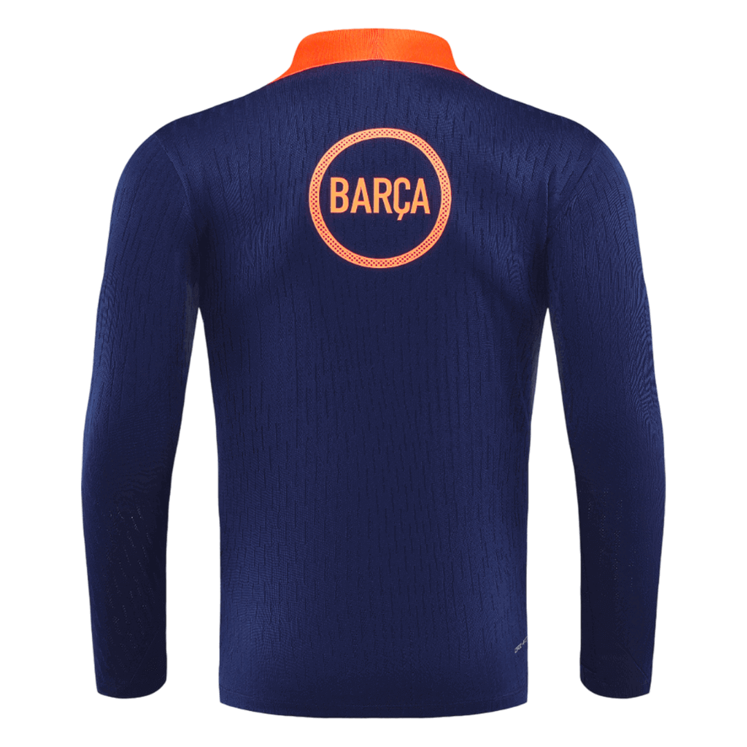 Barcelona 1/4 Zip Tracksuit 2025/26 Black&Orange - gogoalshop
