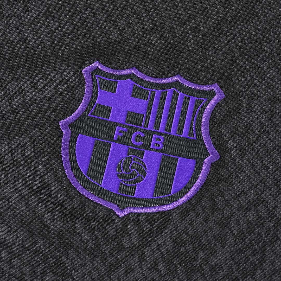 Barcelona 1/4 Zip Tracksuit 2025/26 Kids Black - gogoalshop