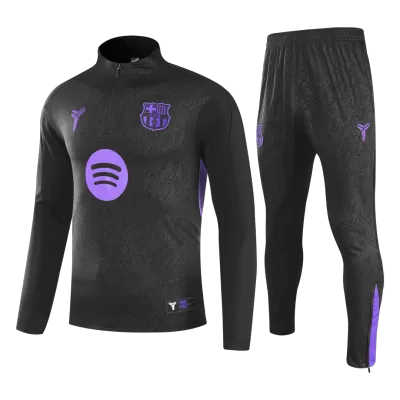 Barcelona 1/4 Zip Tracksuit 2025/26 Black - gogoalshop