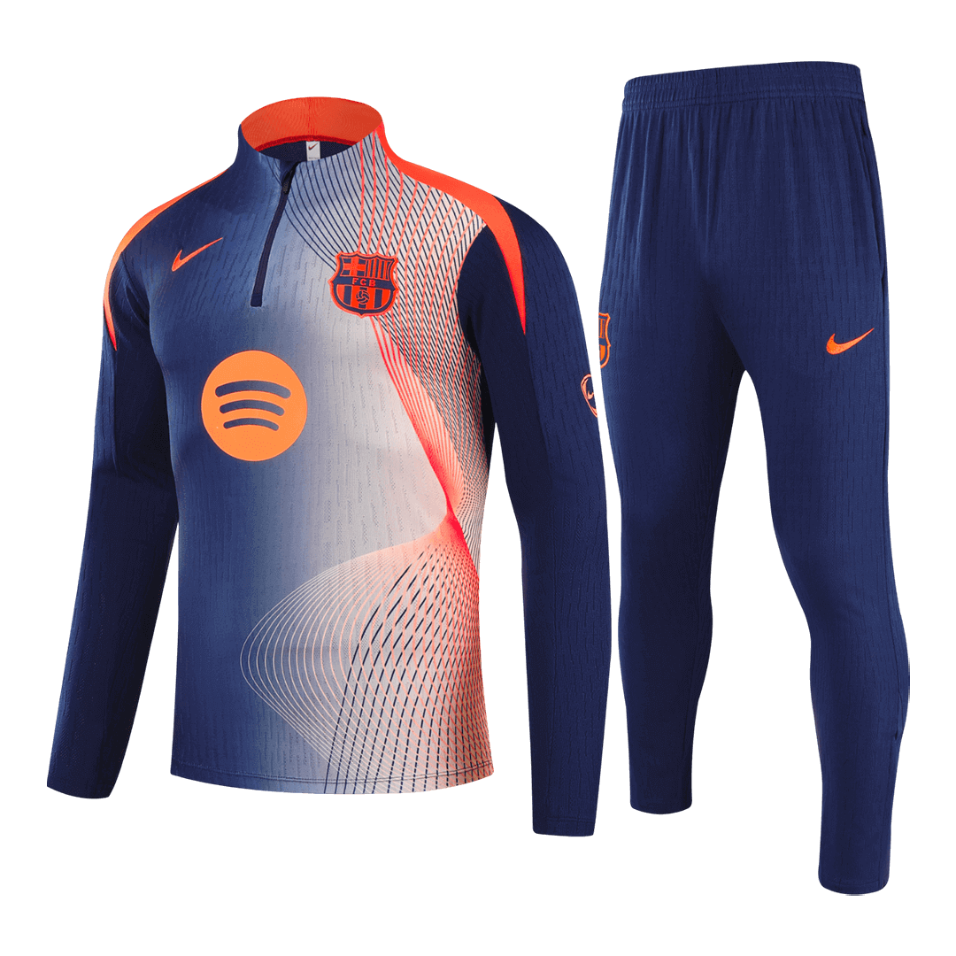 Barcelona 1/4 Zip Tracksuit 2025/26 Kids Black&Orange | Gogoalshop