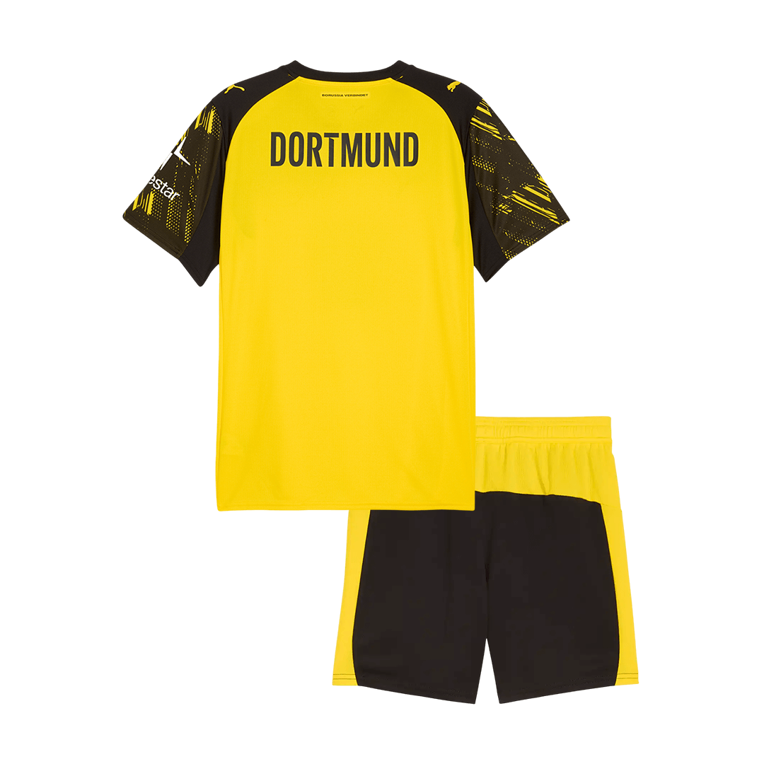 Borussia Dortmund Home Kids Soccer Jerseys Kit 2025/26 - gogoalshop