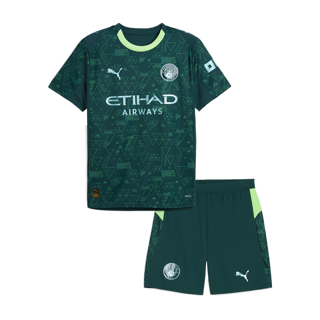 Manchester City Fourth Away Kids Soccer Jerseys Kit 2025/26 - gogoalshop