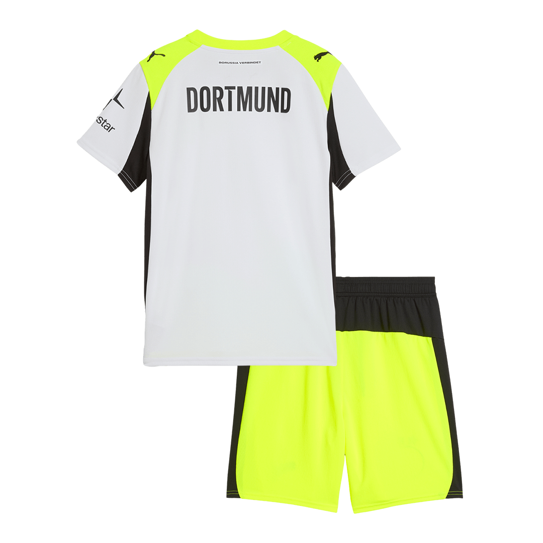 Borussia Dortmund Away Kids Soccer Jerseys Kit 2025/26 - gogoalshop