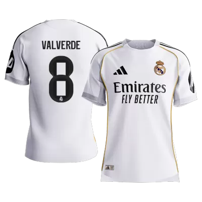 VALVERDE #8 Real Madrid Home Authentic Soccer Jersey 2025/26 - gogoalshop
